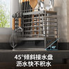 Kitchen Chopsticks Holder Household Draining Transparent Storage Rack for Knife, Fork and Spoon Storage Box for Chopsticks Cage Basket Bucket Wall Hanging