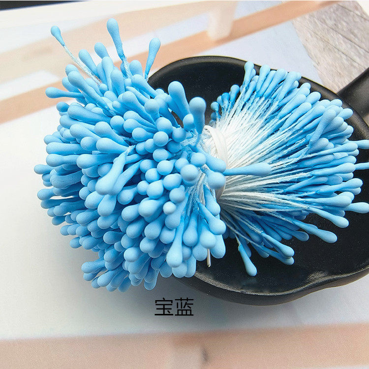 批发韩版手工DIY头饰发饰高仿真花蕊材料2mm哑光圆火柴头花心花蕊