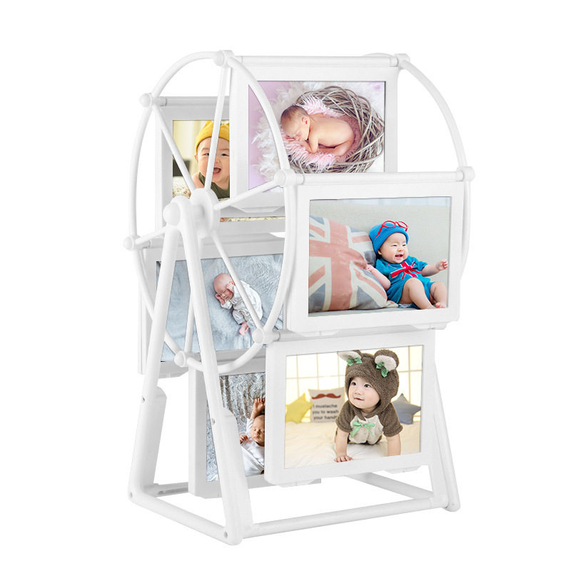 Ferris Wheel 5inch Rotating Photo Frame Creative Wedding Photo Children's Room Desktop DIY Decoration Ornament Windmill Photo Frame Wholesale