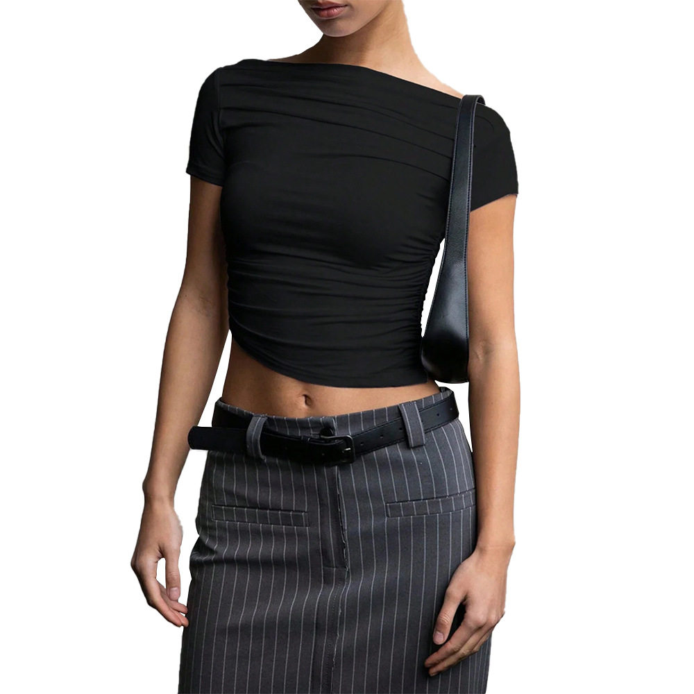 Slim Fit Asymmetrical Top Sexy Design Trendy Style Comfortable Fabric Perfect for Night Out or Casual Wear