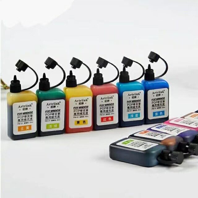 POP pen ink marker marker ink supplement liquid oily ink Hook Pen poster pen black blue ink