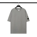 Light gray short sleeve embroidered logo