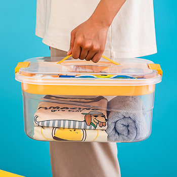 Portable Swimming Box Children's Storage Box Transparent Plastic Swimwear Equipment Dry and Wet Separate Swimming Bag Toy Storage Box