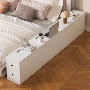 Solid Wood Sandwich Cabinet Bedside Cabinet Long Tatami Storage Cabinet Bedside Cabinet Bedside Narrow Cabinet Wall Storage Cabinet