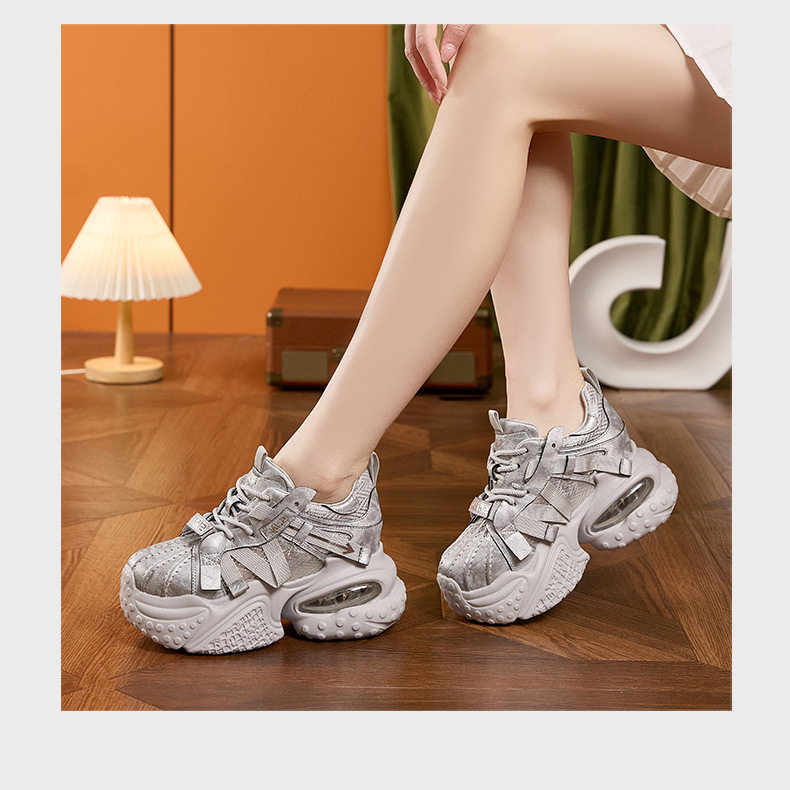 Giày sandal cao gót nữ hở mũi quai ngang dây buộc gót siêu cao 8 cm — Trắng, Bạc chi tiết 13