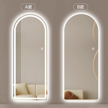 Modern style HD full-length mirror fitting mirror smart led light touch screen barber shop manager mirror luminous dressing mirror