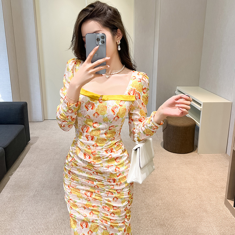 (Mới) Mã E8211 Giá 1060K: Váy Đầm Liền Thân Dáng Dài Nữ Chdc Dáng Ôm Body Gợi Cảm Sexy Hàng Mùa Xuân Thu Đông Họa Tiết Hoa Thời Trang Nữ Chất Liệu G03 Sản Phẩm Mới, (Miễn Phí Vận Chuyển Toàn Quốc).