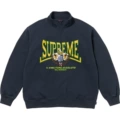 E604 half-zip sweatshirt stand collar royal blue