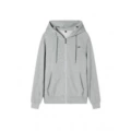 Light gray zipper embroidered fish