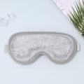 Gray [eye mask] white beads