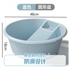 Household Large Washbasin with Washboard Laundry Basin Thickened Large Capacity with Soap Box Non-Slip Dormitory Washboard Basin