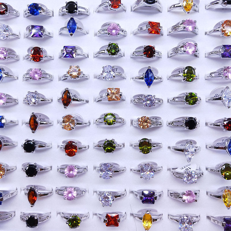 New European and American simple fashionable color clip zirc...