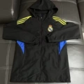 1-2627 thin hooded windbreaker real madrid black