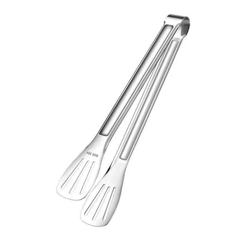 304 Stainless Steel Food Tongs Kitchen Baking Utensils Bread Tongs Steak Barbecue Meat Tongs Grill Tongs Oven