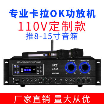 Wholesale 110V high power professional power amplifier AV2.0 professional KTV home karaoke conference karaoke amplifier