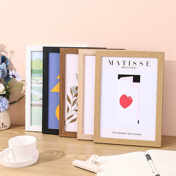 Simple Large-Size Wooden Photo Frame 16inch A3 Puzzle Framed Wall Hanging Picture Frame Business License Table Wholesale