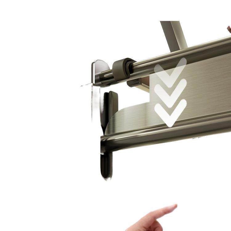 Floor-Standing Folding Clothes Drying Rack for Indoor Home Use, Balcony Aluminum Alloy Adjustable Clothes Hanger for Outdoor Drying of Quilts