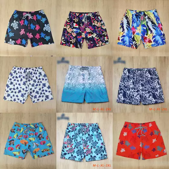High-Quality Elastic Quick-Dry European and American Style Surf Beach Shorts, Floral Shorts for Men, Home Casual Shorts, Available for Dropshipping
