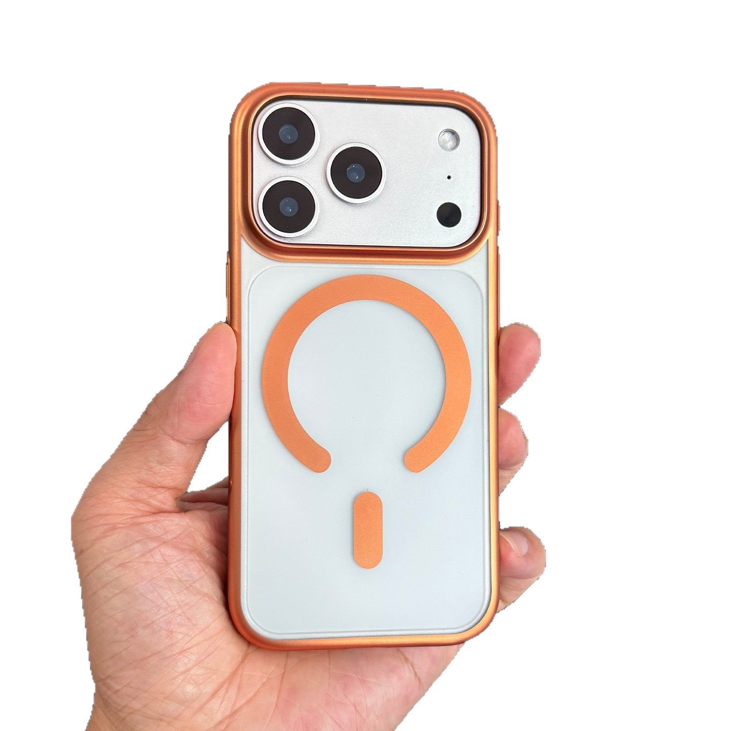 Suitable for Iphone17Promax Magnetic Phone Case Ag Frosted Apple 16 Ultra-Thin Anti-Fall Uv Electroplating Protective Cover