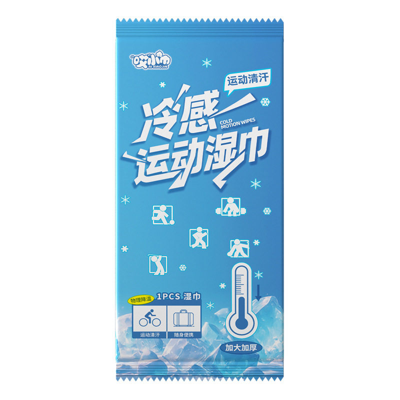 Cool Mint Wet Wipes, Sports Cooling, Cold-Feeling Cold Wet Wipes, Anti-Drowsiness and Refreshing, Student Military Training Wipes for Sweat during the Beginning of School Season