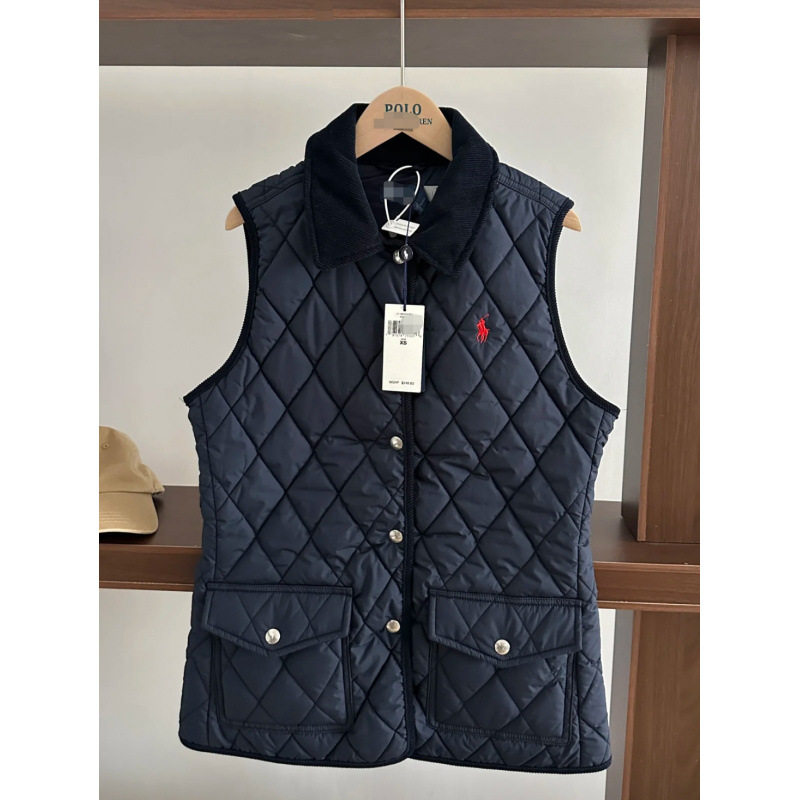 RL Ralph Pony Nanyou Оптовая продажа вышитого ромбовидного хлопкового жилета Ralph Pony, женское зимнее новое модное хлопчатобумажное пальто Изображение 1