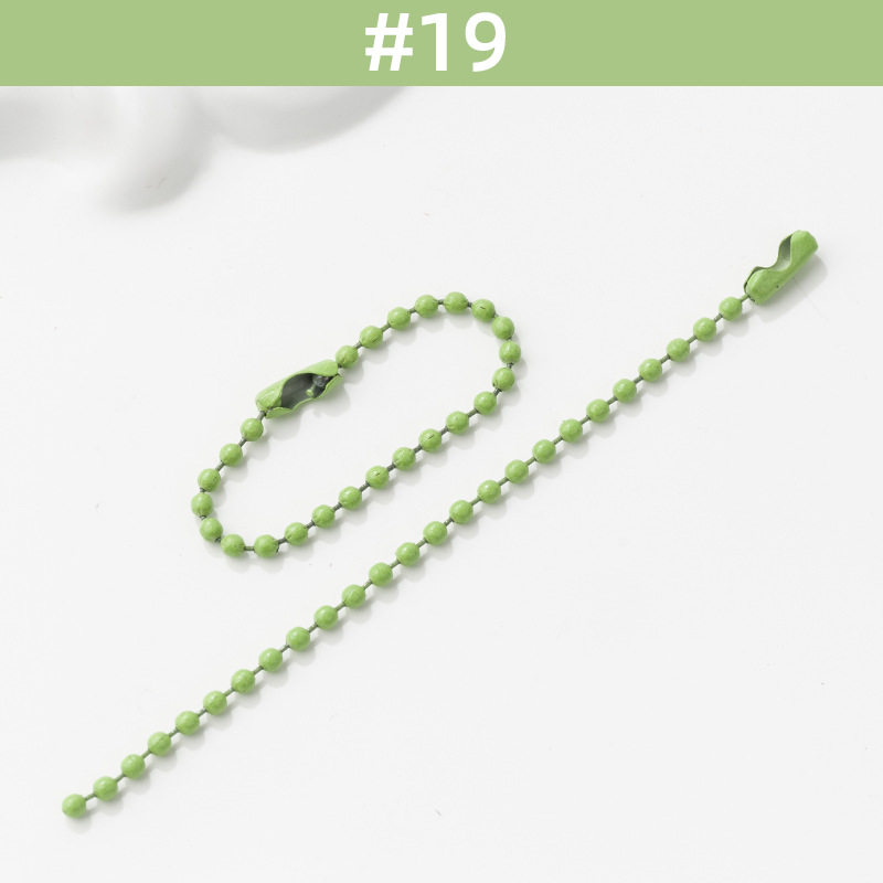 金属彩色珠链2.4mm波珠链糖果色diy饰品配件吊牌链烤漆咕卡挂链条