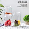 Lemeya Glass Storage Jar Transparent Household Kitchen Spice Storage Jar Nuts Grain Storage Box