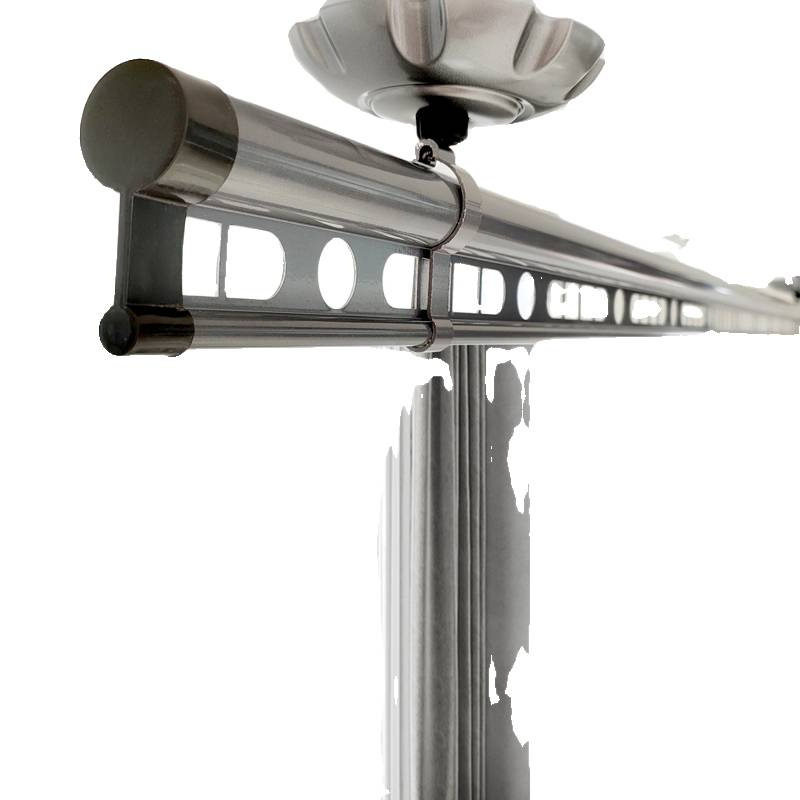 Small Balcony Single-Pole Clothes Drying Rack with Hand-Cranked Lift, Smart and Simple for Drying Clothes and Quilts, Indoor Balcony Clothes Rack Donglong