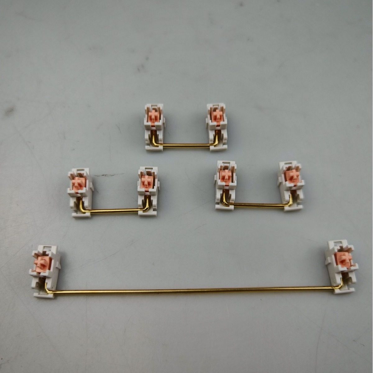 Saint Panda Color Steel Plate Satellite Axis Customized Mechanical Keyboard Accessories 6.25U Gold-Plated Steel Wire Satellite Axis