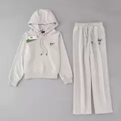 2025 New Sports and Leisure Circle Cotton Soft Rubber Avatar Patch Hooded Sweatshirt and Sweatpants Suit
