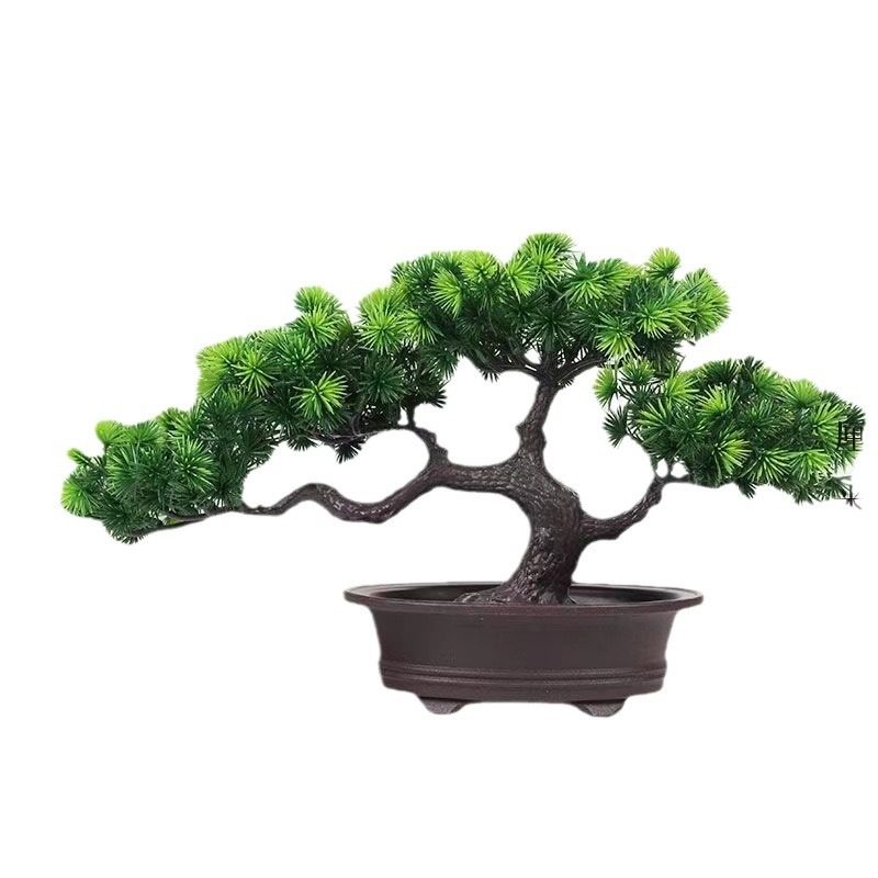 Artificial simulation fake pine tree welcome pine potted model room Exhibition Hall Hotel display green bonsai decorations potted plants