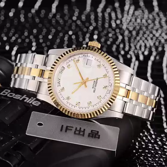 2025 Foreign Trade Men's Casual Steel Band Mechanical Watch Manufacturer Wholesale Dropshipping