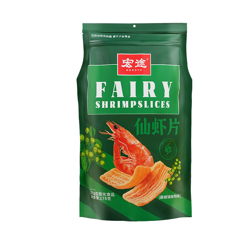 Hongtu Xian Shrimp Chips Internet Celebrity Casual Snacks Crispy Shrimp Chips Snacks Recommended