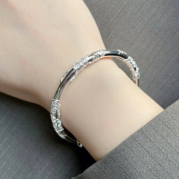 Flowers like brocade sterling silver bracelet solid s999 foot silver bracelet high imitation silver young silver jewelry girlfriend mother gift