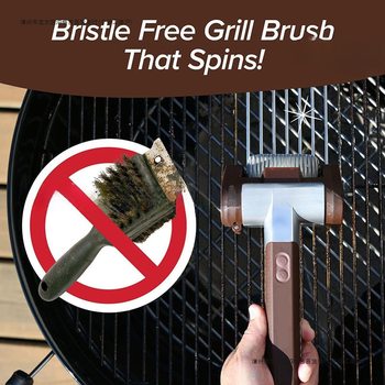 Bbq Cleaner Brush Bristle-Free Spinning Grill Brush Brushless Rotating Bbq Brush