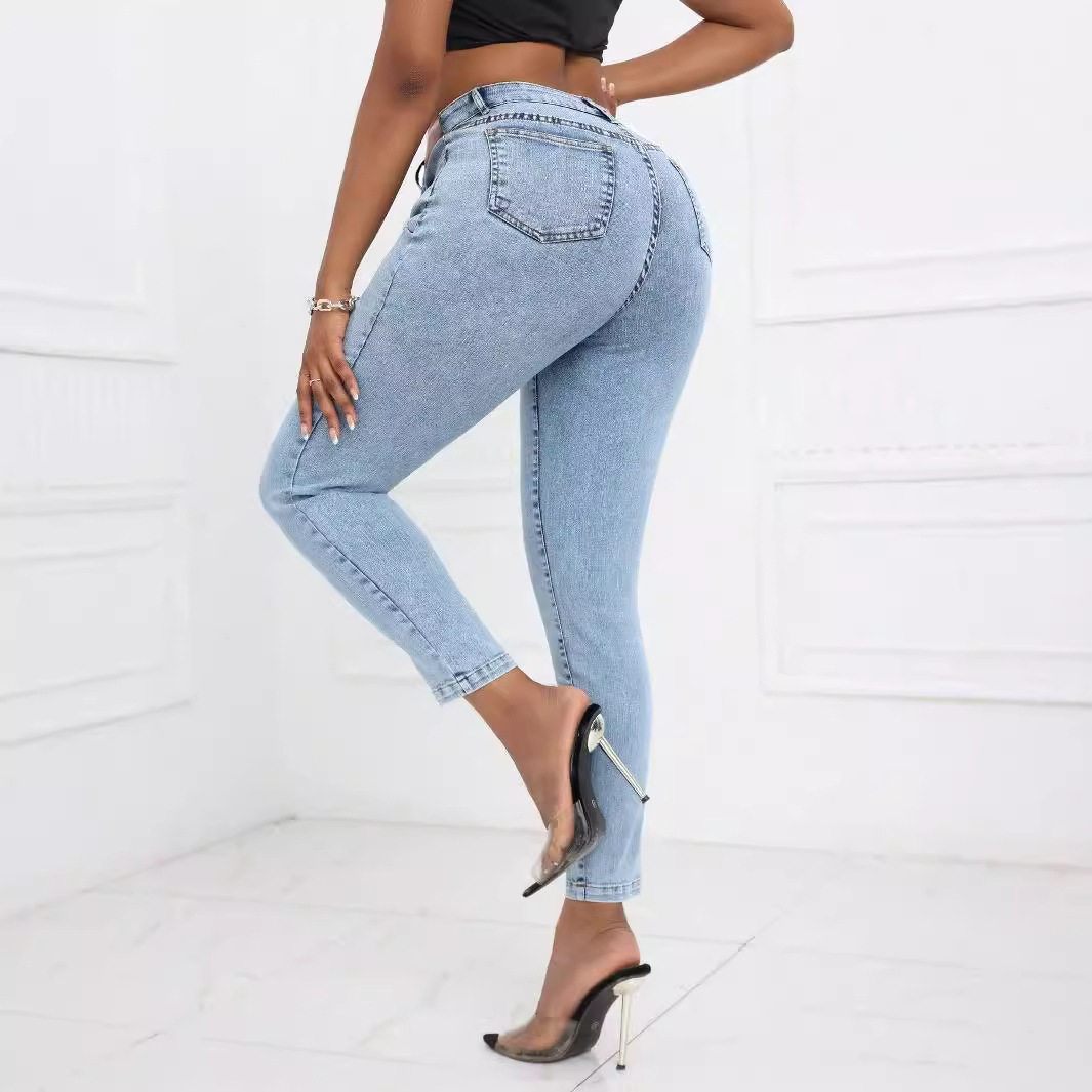 Slim Fit Stretch Denim Jeans for Women Casual Style Comfortable Fabric Versatile Use Ready to Ship