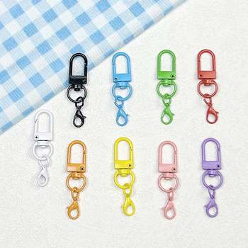 Candy Color Rotating Door Buckle Metal Lobster Buckle Painted Open Ring Key Chain Pendant DIY Bag Doll Accessories