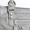 Large silver stud, medium, misty gray - in stock, ships today