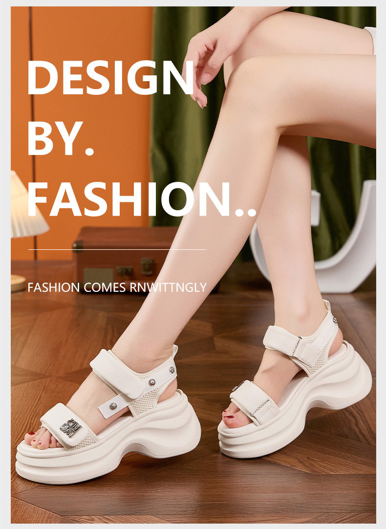 Dép sandal xỏ ngón đế bệt thể thao chống trượt đi biển — Len tinh khiết, Đen chi tiết 10