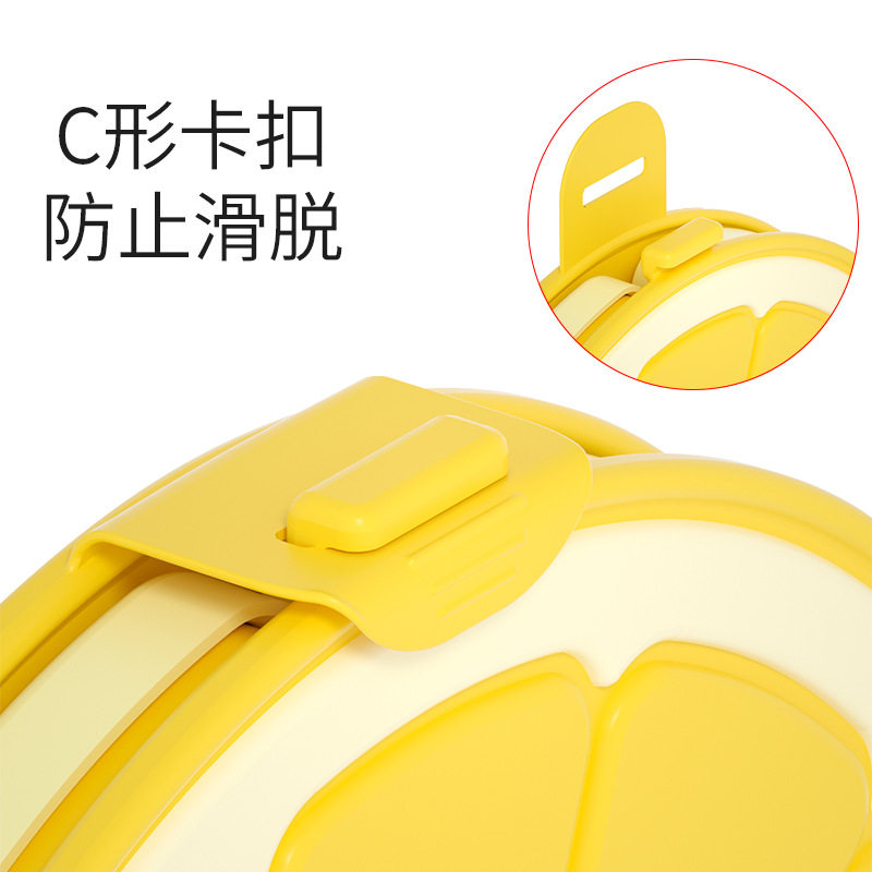 Children's Silicone Divided Plate Outdoor Foldable Portable Lid Sauce Snack Box Snack Mat Baby Food Tray