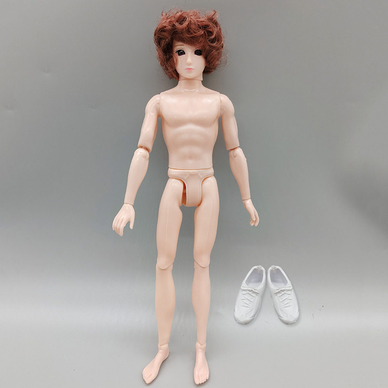 30cm茶色の髪と素体の白い靴141306