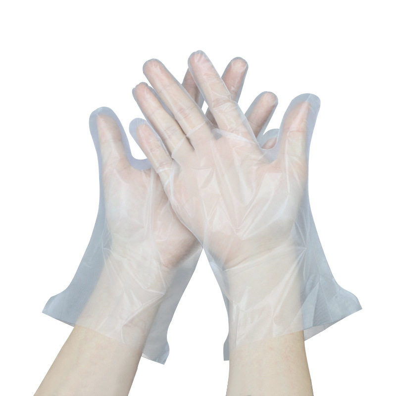 Super Protective Thickeneded Disposable Gloves Baking Oil-Proof Hair Dye Film Pe Plastic Disposable Food Grade Tpe Gloves