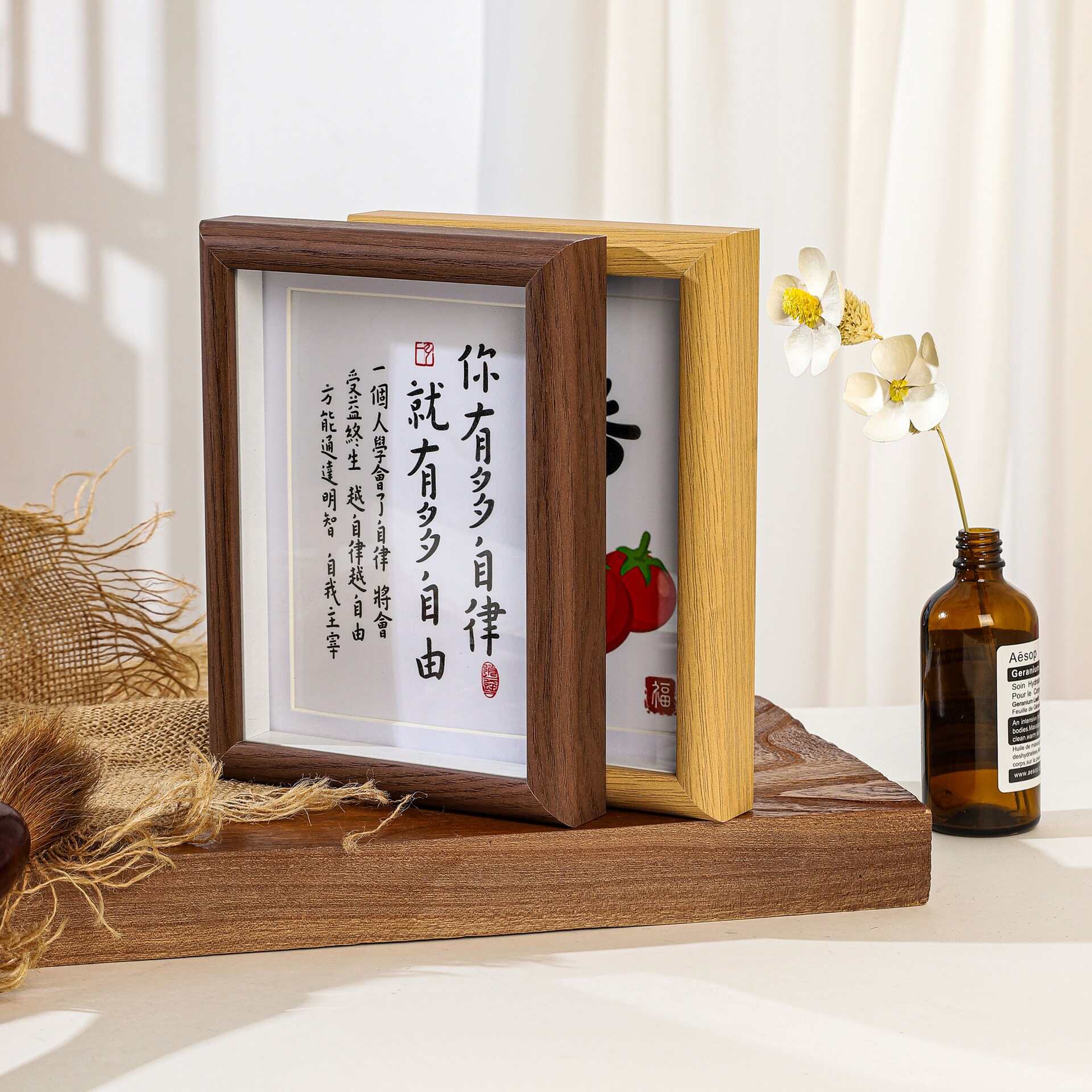 Modern simple three-dimensional hollow photo frame manual table photo frame calligraphy word 8 inch photo frame desktop table wholesale