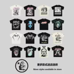 In-Stock High-Quality American-Style Printed Trendy Brand Hellstar T-Shirt, Hellstar Short-Sleeve Men's Pure Cotton Wholesale Export