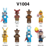 Серия игр V1004 строительные блоки минифигурка медведя в сборе модель детских игрушек VE0124-0131 трансграничная внешняя торговля
