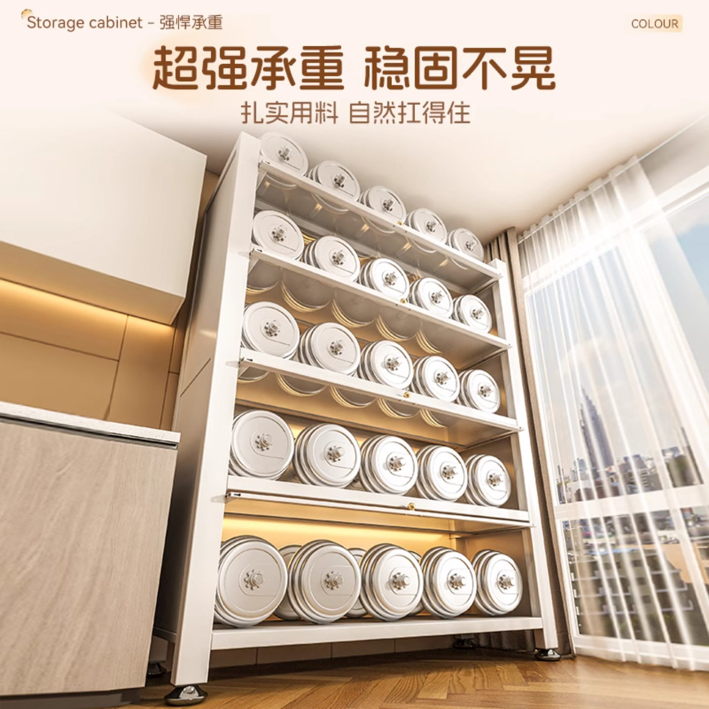 落地柜子盲盒透明收纳柜玻璃门防尘谷子家用陈列柜手办展示柜痛柜