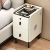 Smart Ultra-Narrow Bedside Table Solid Wood Bedroom Multi-Functional Small Simple Modern Multi-Functional Bedside Table Wireless Charging