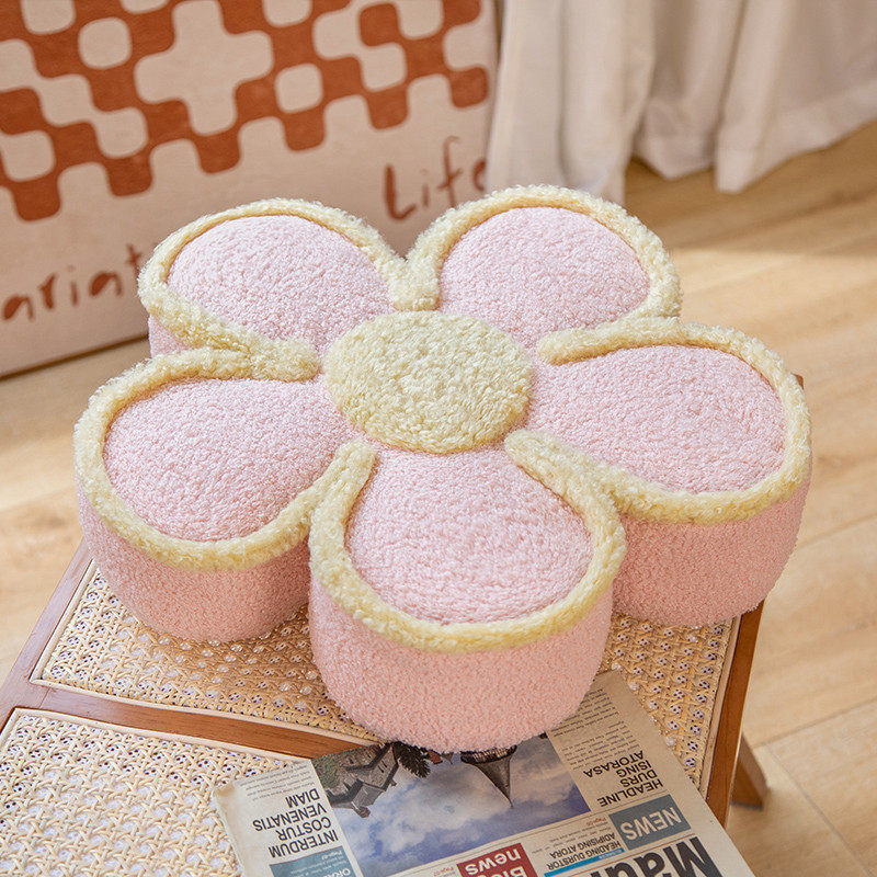 Ins-Style Flower Pillow Petal Headboard Cushion Living Room Sofa Cushion Bay Window Seat Cushion Sunflower Girl Ins Style