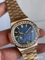 Diamond case rose gold blue surface