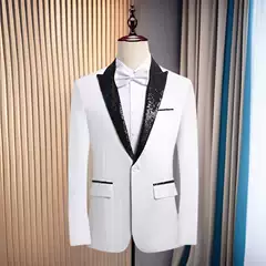 British Style Color-matched Suit suit Host Performance Wedding Dress Fashion Men's Slim Fit Photo Studio Photography Boggard Suit
